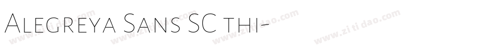 Alegreya Sans SC thi字体转换